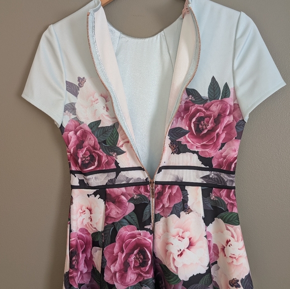 Ted Baker London Wilmana Rose Floral Dress Size 8 - Picture 7 of 8